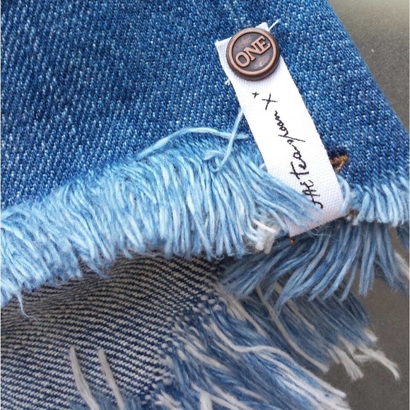 One Teaspoon Blue Cult HW Bonitas Cut Off Denim Raw Hem Shorts Size 29 NEW - Picture 5 of 8